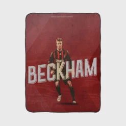 A C Milan Top Ranked Player David Beckham Fleece Blanket 1