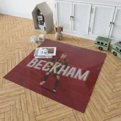 A C Milan Top Ranked Player David Beckham Rug 1