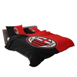 AC Milan Black and Red Football Club Logo Bedding Set 2