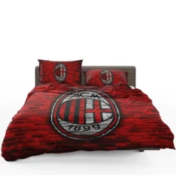 AC Milan Brick Design Football Club Logo Bedding Set