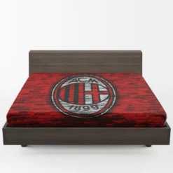AC Milan Brick Design Football Club Logo Fitted Sheet 1