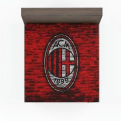 AC Milan Brick Design Football Club Logo Fitted Sheet