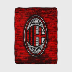 AC Milan Brick Design Football Club Logo Fleece Blanket 1