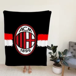 AC Milan Classic Football Club in Italy Fleece Blanket