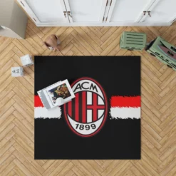 AC Milan Classic Football Club in Italy Rug