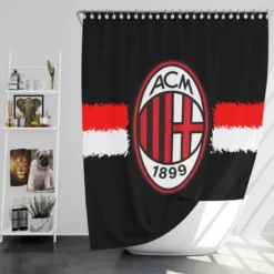 AC Milan Classic Football Club in Italy Shower Curtain