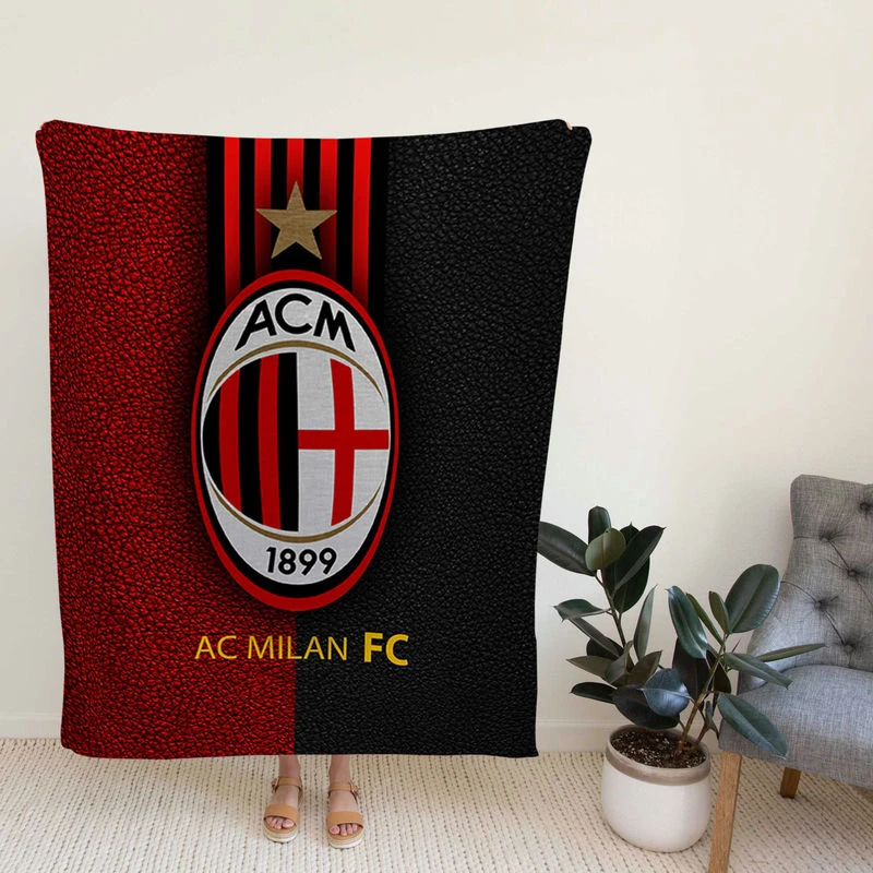 AC Milan Football Club Logo Fleece Blanket