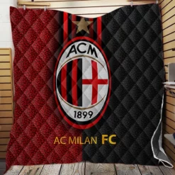 AC Milan Football Club Logo Quilt Blanket