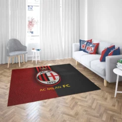 AC Milan Football Club Logo Rug 2