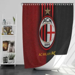 AC Milan Football Club Logo Shower Curtain