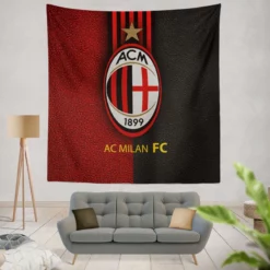 AC Milan Football Club Logo Tapestry
