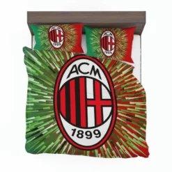 AC Milan Green and Red Football Club Logo Bedding Set 1