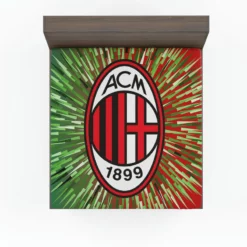 AC Milan Green and Red Football Club Logo Fitted Sheet