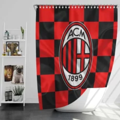 AC Milan Popular football Club in Italy Shower Curtain