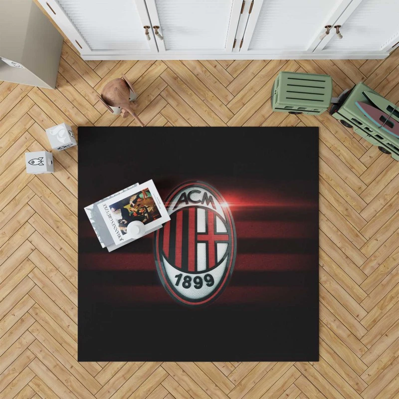 AC Milan Professional Football Team Rug
