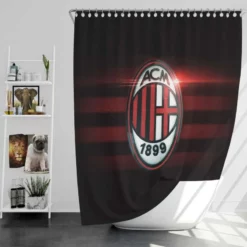AC Milan Professional Football Team Shower Curtain