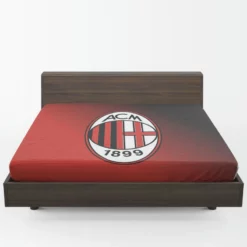 AC Milan Top Fan Following Football Club Fitted Sheet 1