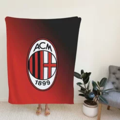 AC Milan Top Fan Following Football Club Fleece Blanket