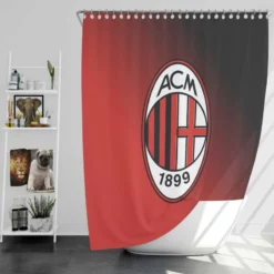 AC Milan Top Fan Following Football Club Shower Curtain