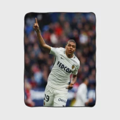 AS Monaco Football Player Kylian Mbappe Fleece Blanket 1