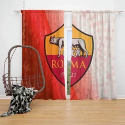 AS Roma Classic Football Club in Italy Window Curtain