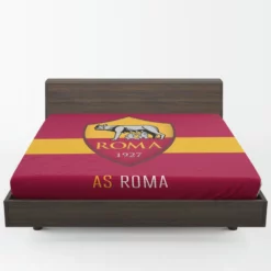 AS Roma Football Club Logo in Italy Fitted Sheet 1