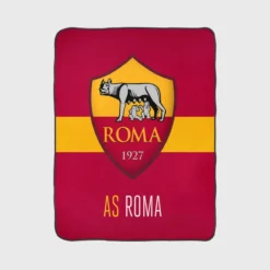 AS Roma Football Club Logo in Italy Fleece Blanket 1