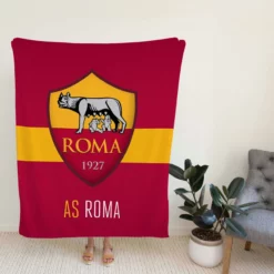 AS Roma Football Club Logo in Italy Fleece Blanket
