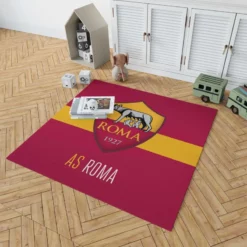 AS Roma Football Club Logo in Italy Rug 1