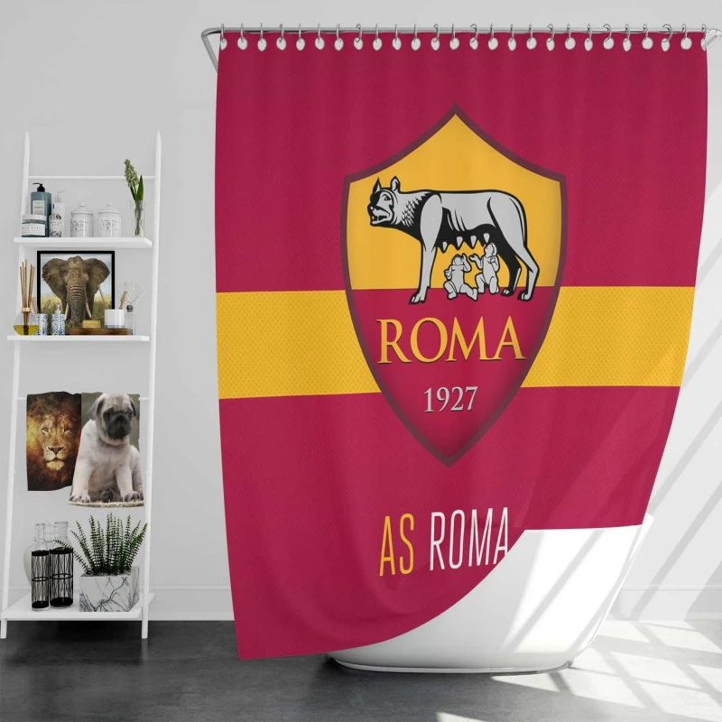 AS Roma Football Club Logo in Italy Shower Curtain