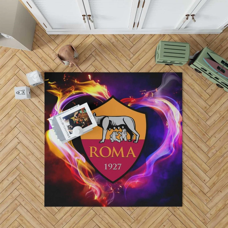 AS Roma Professional Football Soccer Team Rug