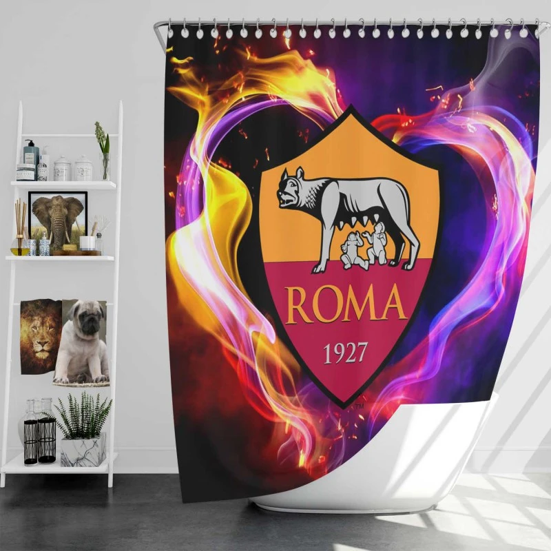 AS Roma Professional Football Soccer Team Shower Curtain