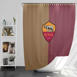 AS Roma Serie A Football Club In Italy Shower Curtain