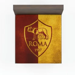 AS Roma Top Ranked Soccer Team in Italy Fitted Sheet