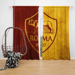 AS Roma Top Ranked Soccer Team in Italy Window Curtain