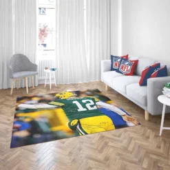 Aaron Rodgers Energetic NFL Player Rug 2