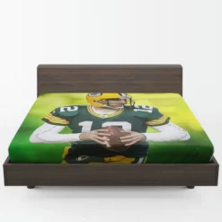 Aaron Rodgers Excellent Quarterback NFL Player Fitted Sheet 1