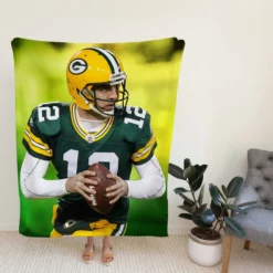Aaron Rodgers Excellent Quarterback NFL Player Fleece Blanket