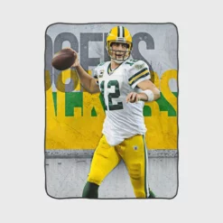 Aaron Rodgers NFL Green Bay Packers Club Fleece Blanket 1