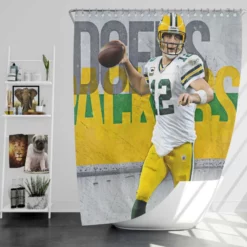 Aaron Rodgers NFL Green Bay Packers Club Shower Curtain