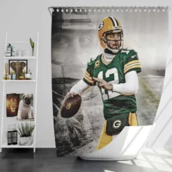 Aaron Rodgers Top Ranked NFL Player Shower Curtain