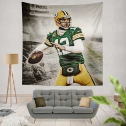 Aaron Rodgers Top Ranked NFL Player Tapestry