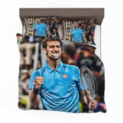 Active Serbian Tennis Player Novak Djokovic Bedding Set 1