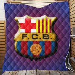 Active Soccer Club FC Barcelona Quilt Blanket