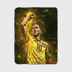 Active Soccer Player Eden Hazard Fleece Blanket 1