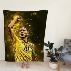 Active Soccer Player Eden Hazard Fleece Blanket