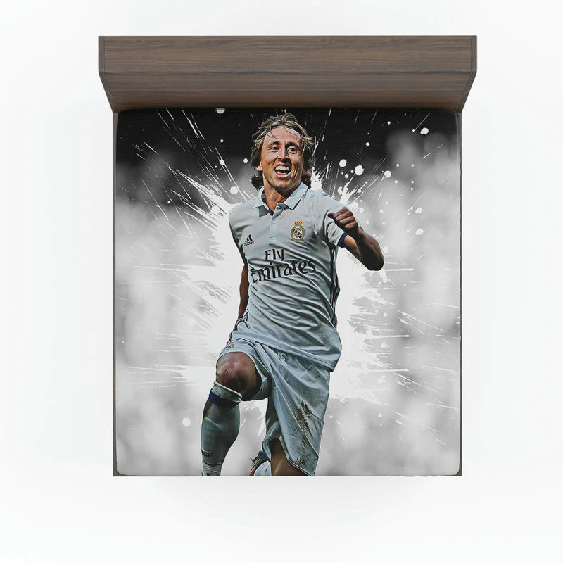 Active Soccer Player Luka Modric  Real Madrid Fitted Sheet