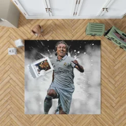 Active Soccer Player Luka Modric  Real Madrid Rug