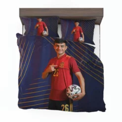 Active Spanish Football Player Pedri Bedding Set 1