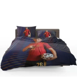 Active Spanish Football Player Pedri Bedding Set